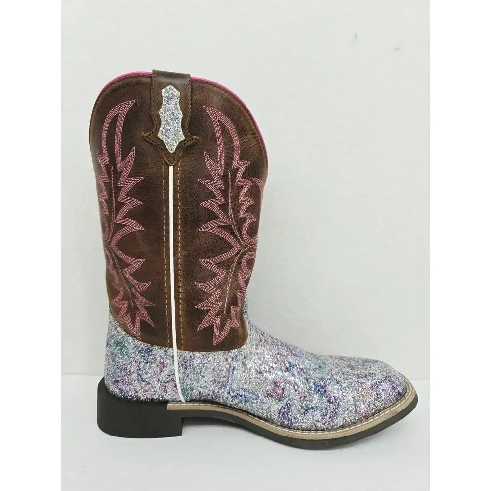 Smoky Mountain Girl's Glitter Western Boots Pink 5.5